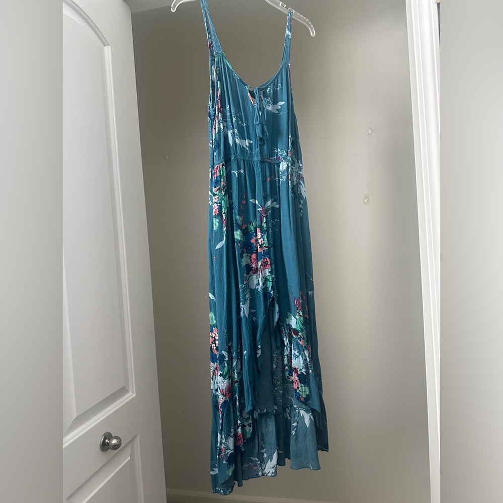 Summer Flower Dress, asymmetrical, L